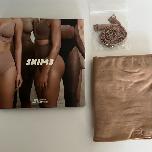 SKIMS Core Control High-Waisted Thong in Ochre - Picture 4 of 6